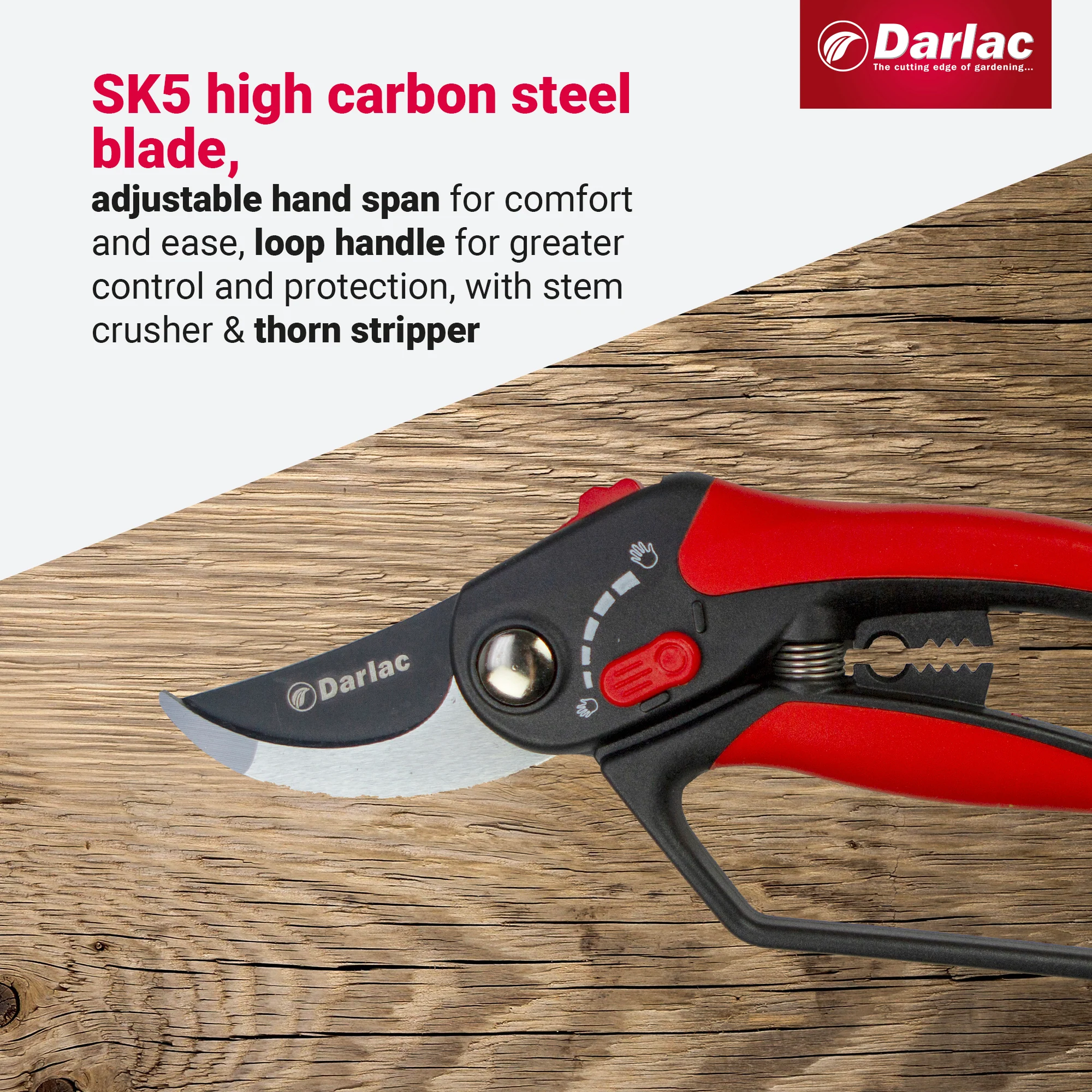 Darlac Adjustable Bypass Secateurs - Image 4