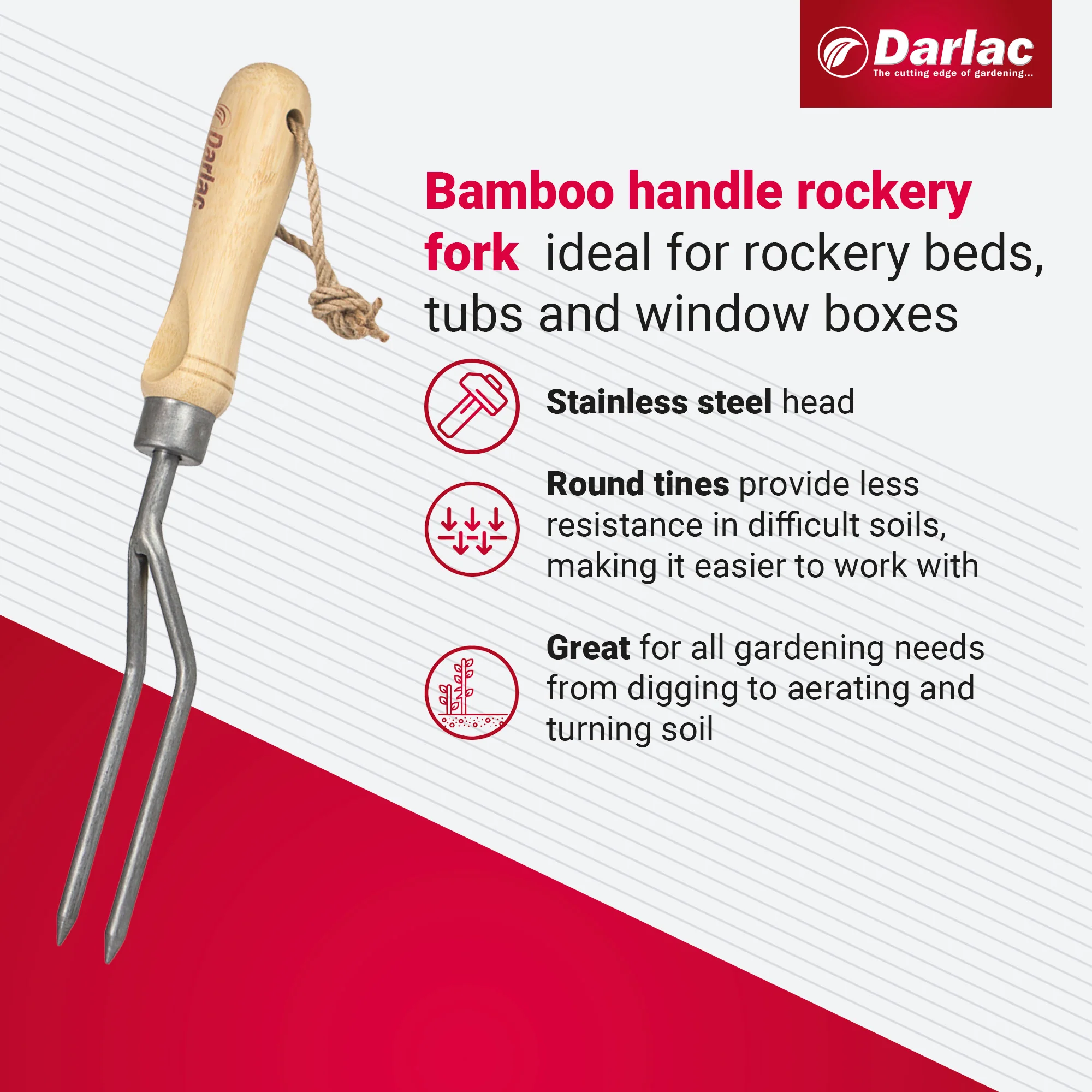 Darlac Bamboo Rockery Fork - Image 3