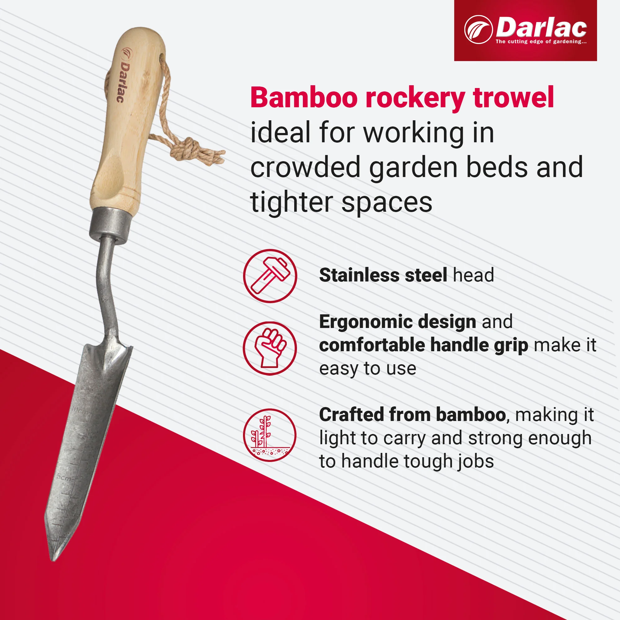 Darlac Bamboo Rockery Trowel - Image 3