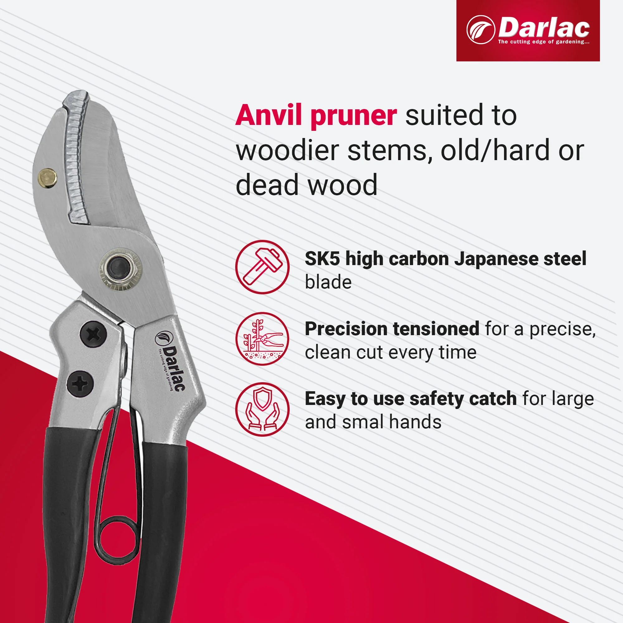Darlac Compact Anvil Secateurs - Image 3
