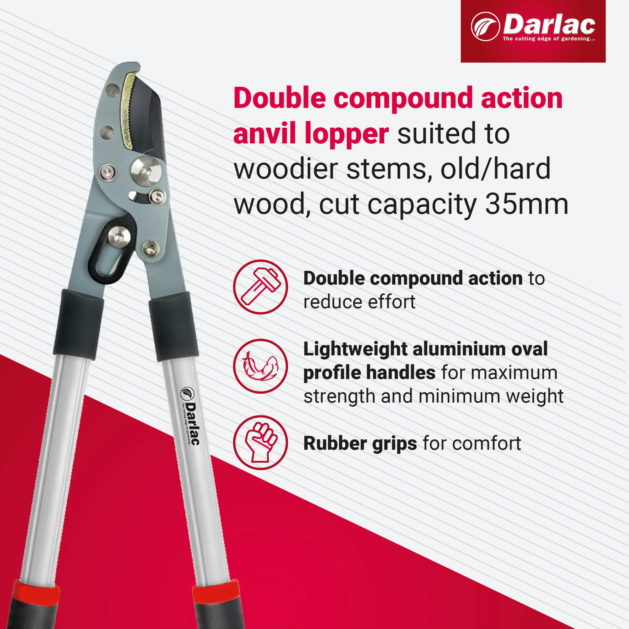 Darlac Compact Compound Action Anvil Lopper - Image 3
