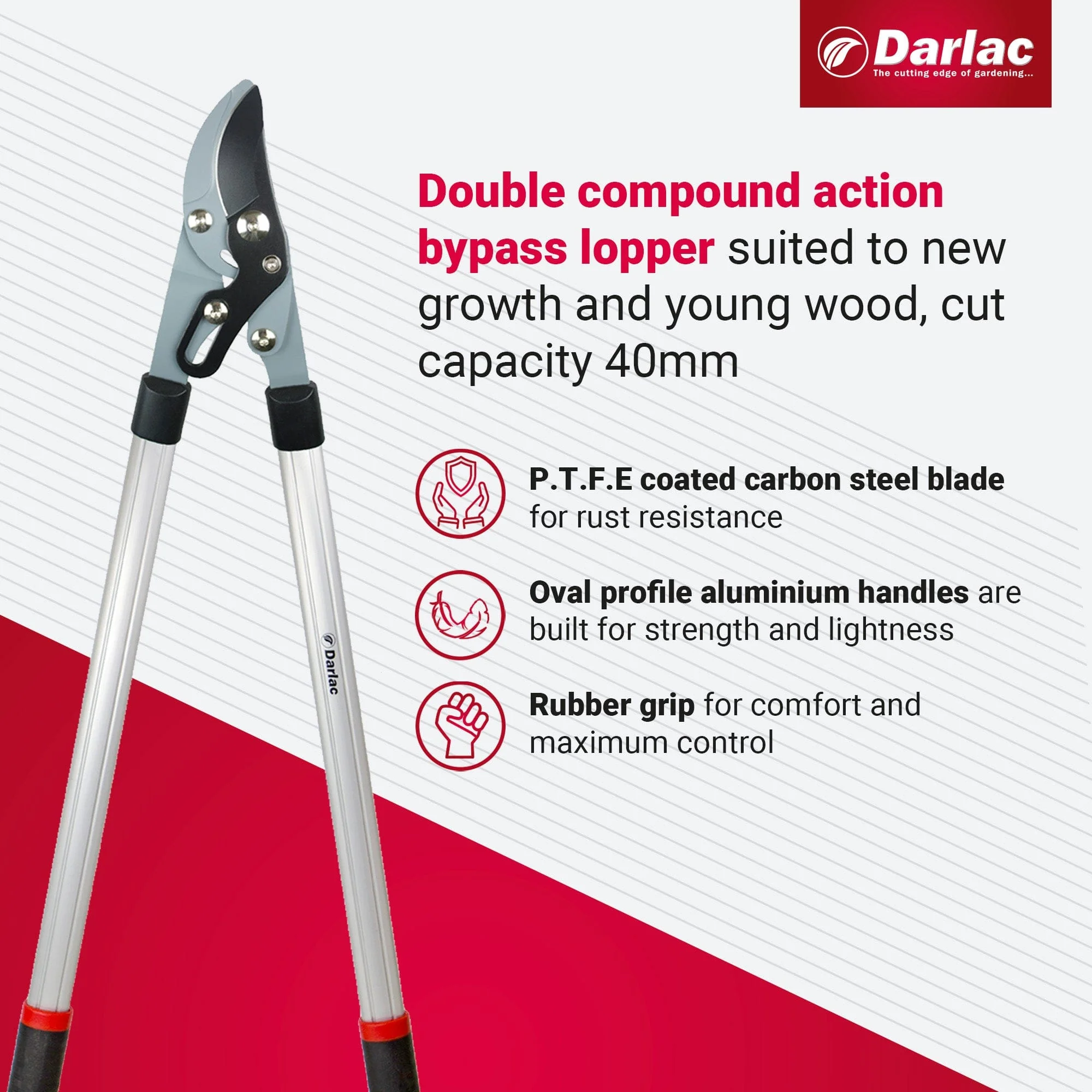 Darlac Heavy Duty Compound Action Bypass Lopper - Image 3
