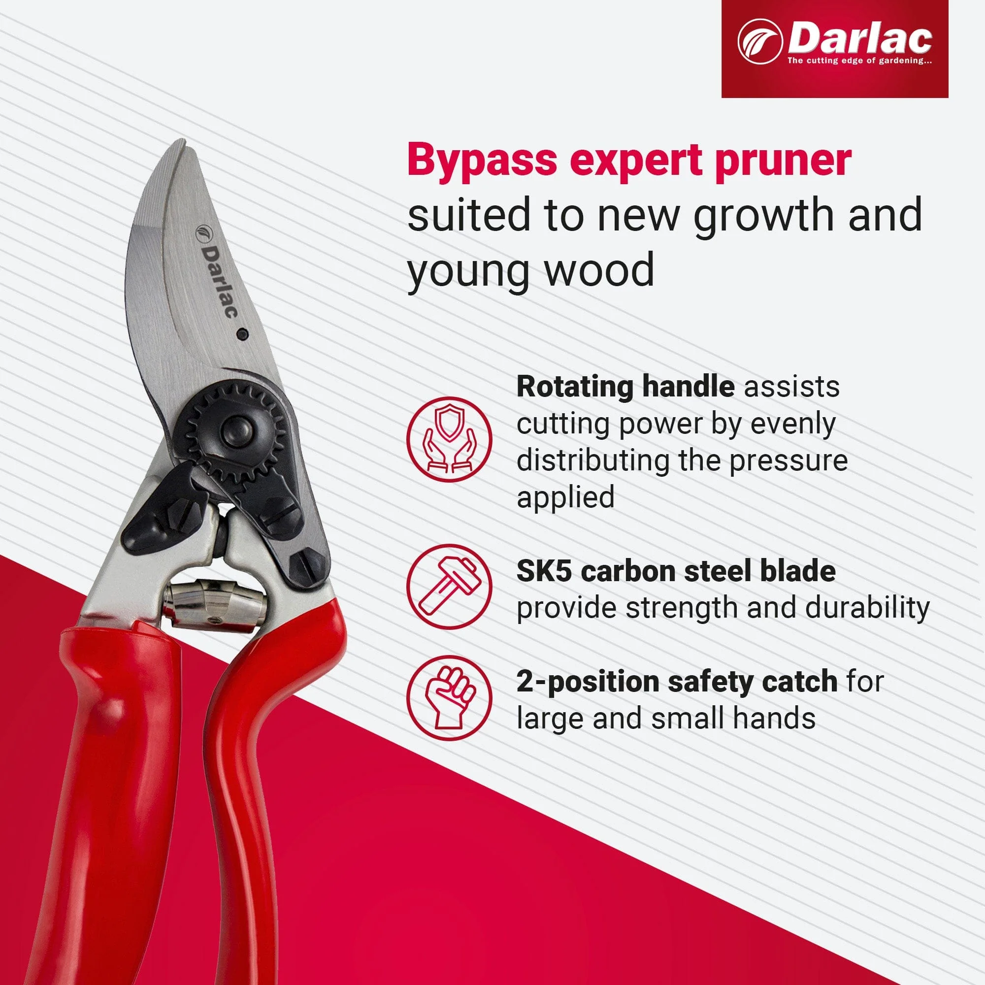 Darlac Expert Rotating Handle Bypass Secateurs - Image 3