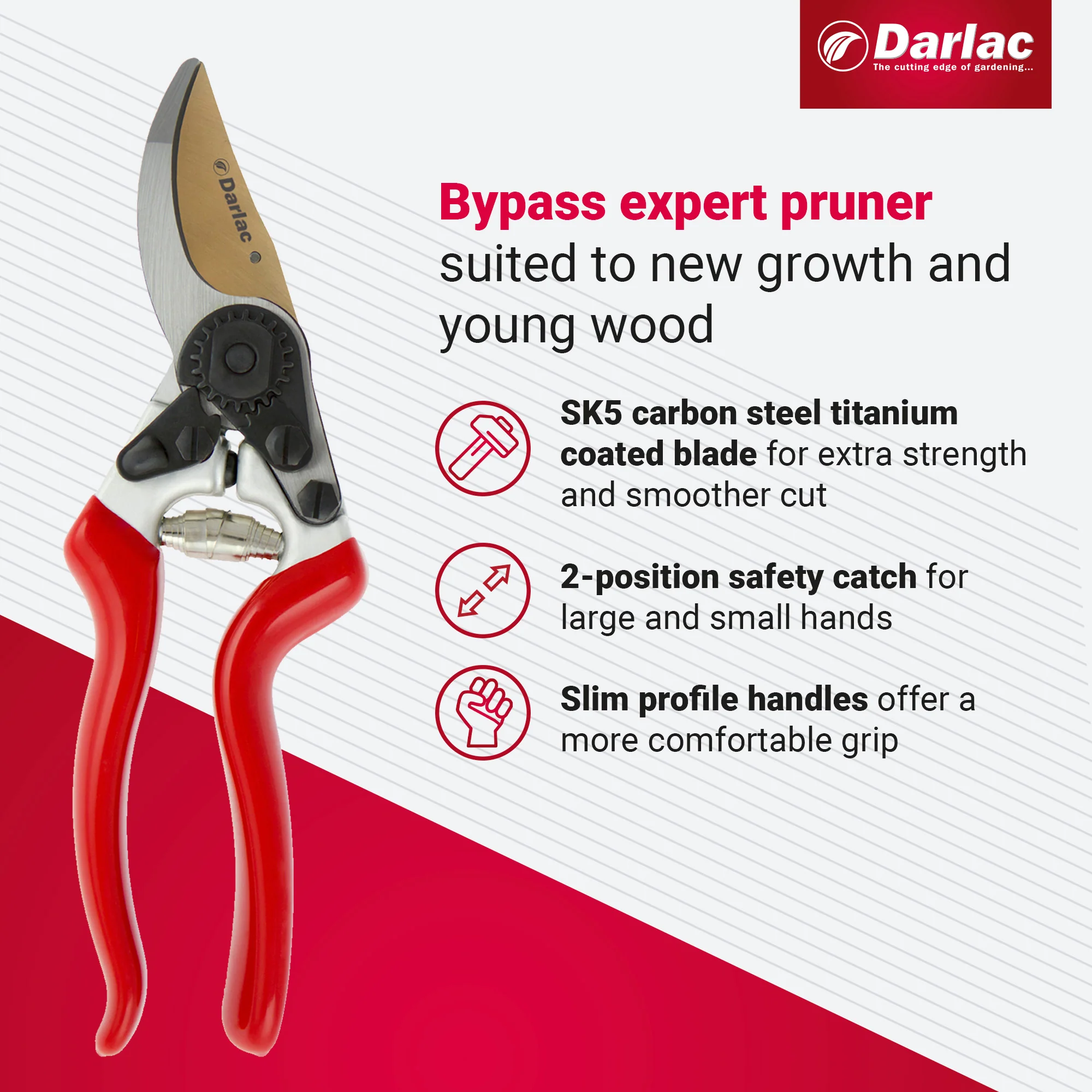 Darlac Expert Titanium Bypass Secateur - Image 3