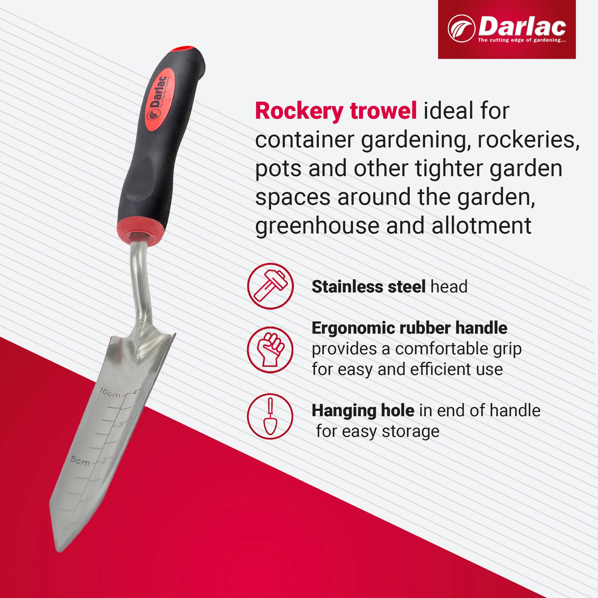 Darlac Stainless Steel Rockery Trowel - Image 3