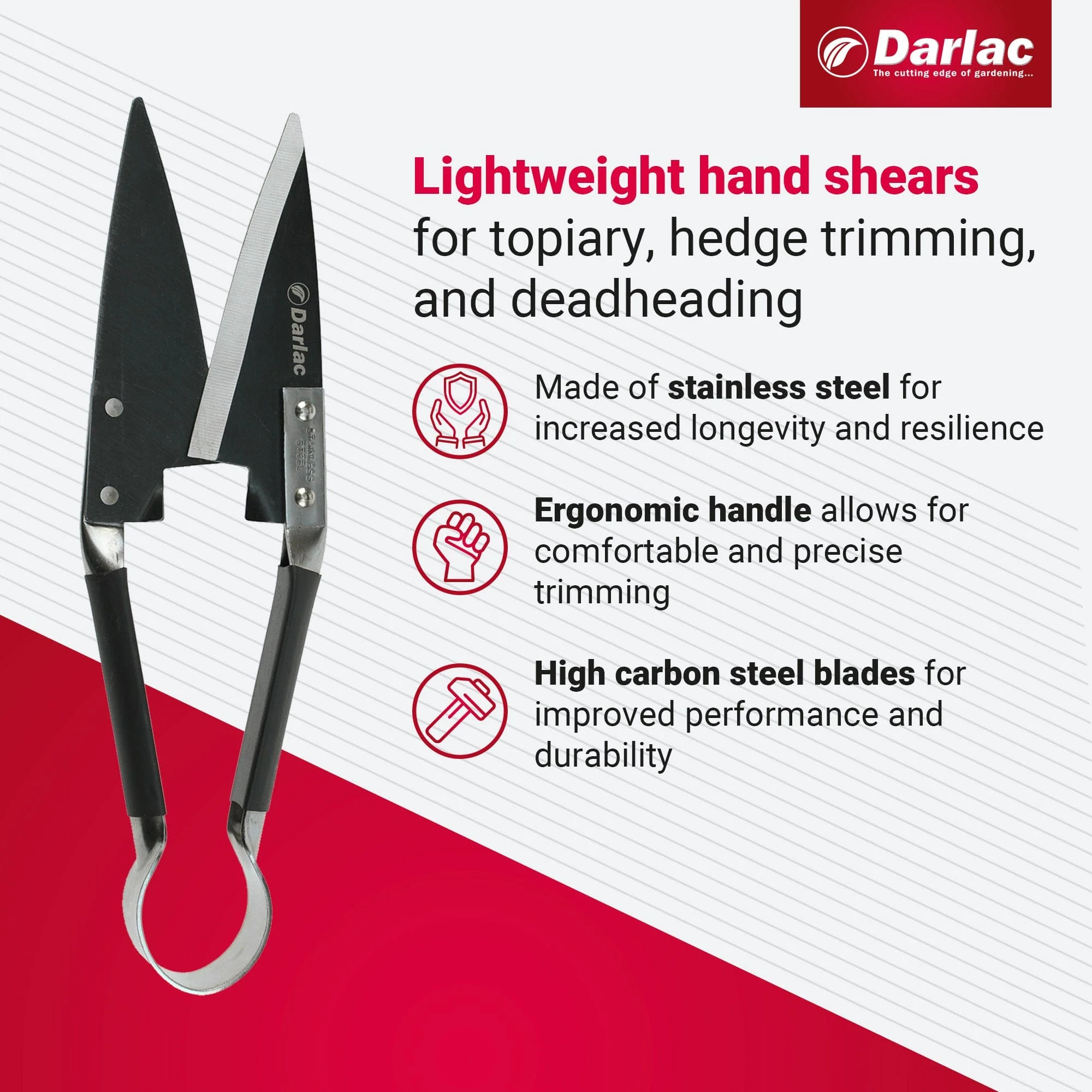 Darlac Stainless Steel Topiary Shear - Image 3