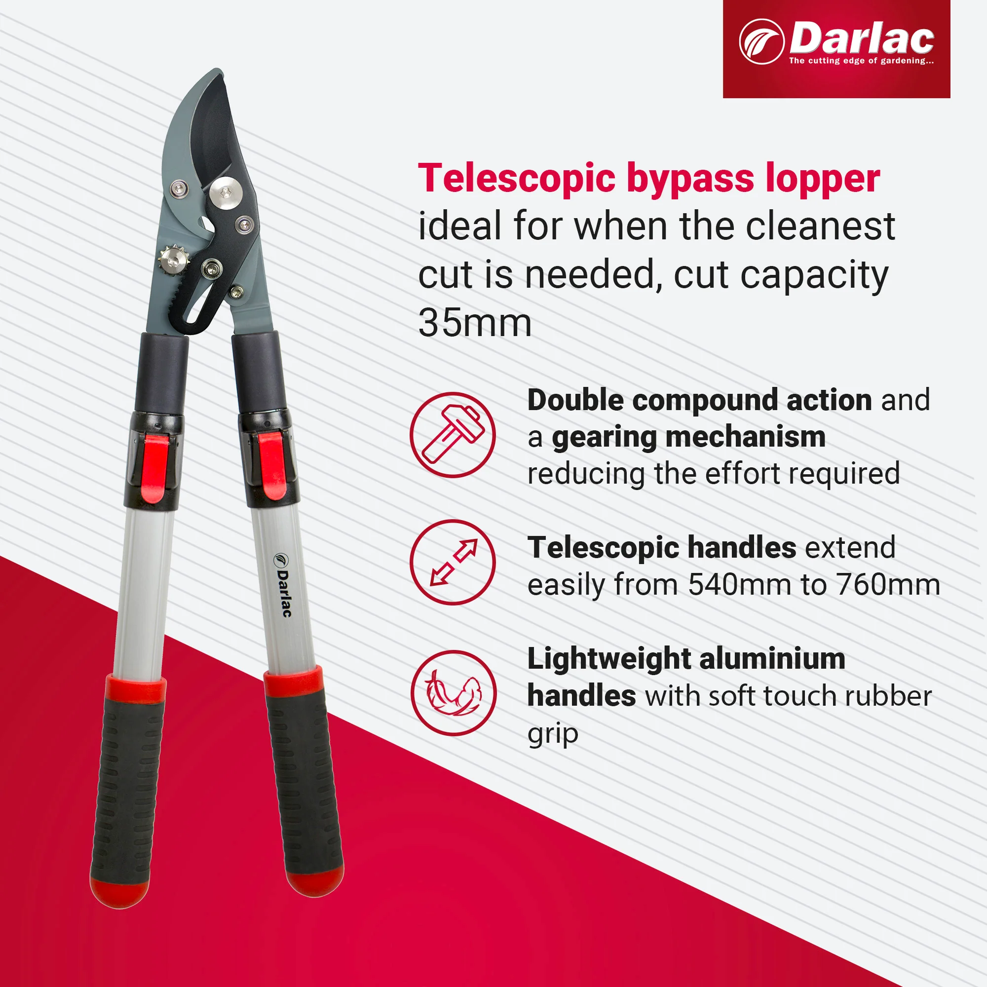 Darlac Telescopic Bypass Lopper - Image 3