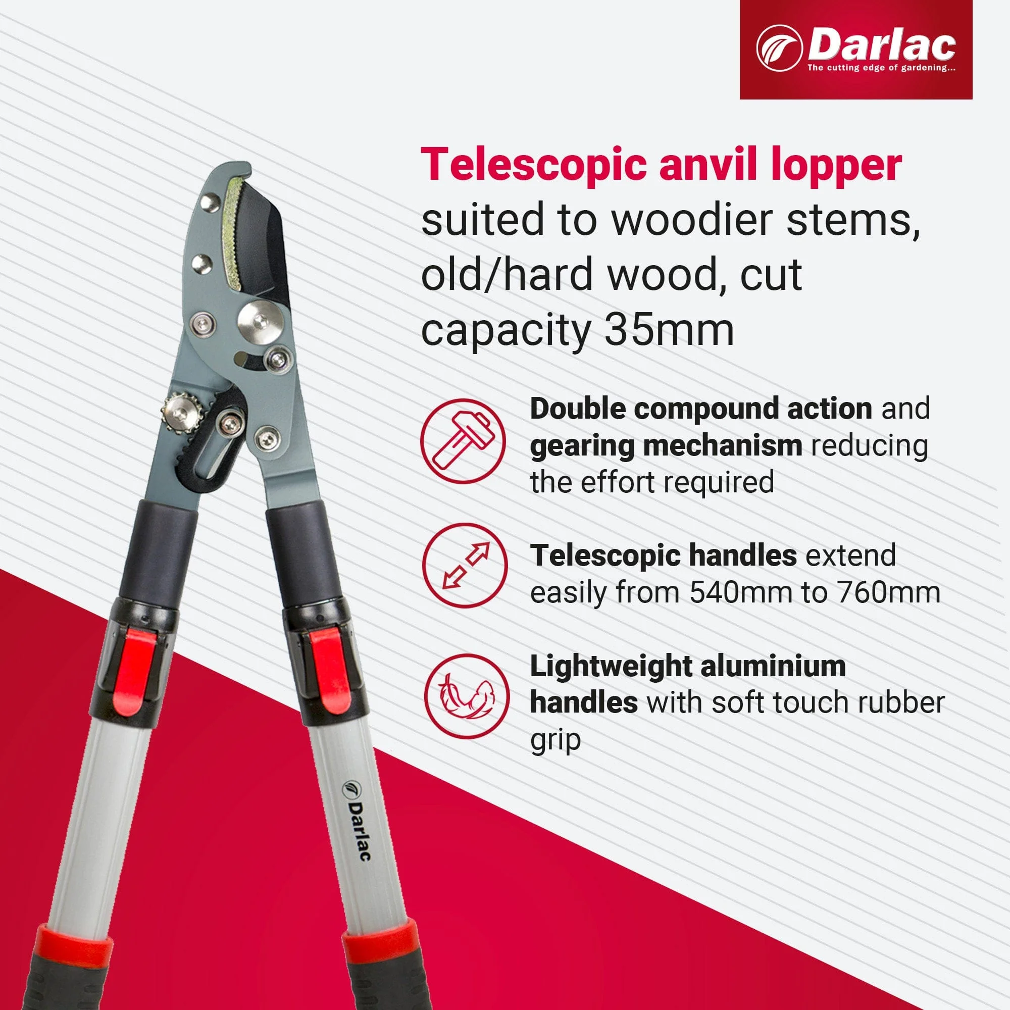 Darlac Telescopic Anvil Lopper - Image 3