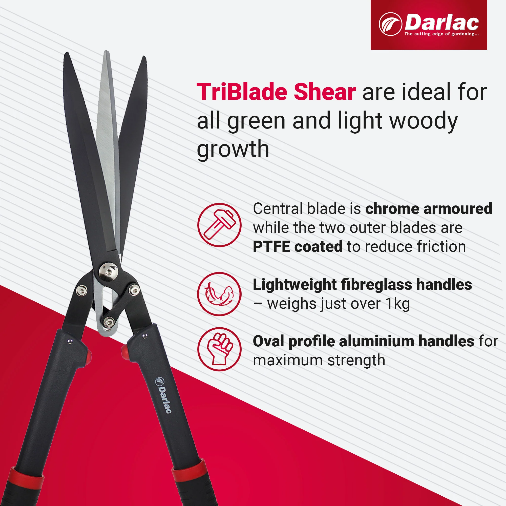 Darlac Tri-Blade Shear with Fibre Glass Handles - Image 3