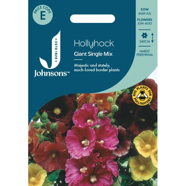 Hollyhock Giant Single Mixed Seeds
