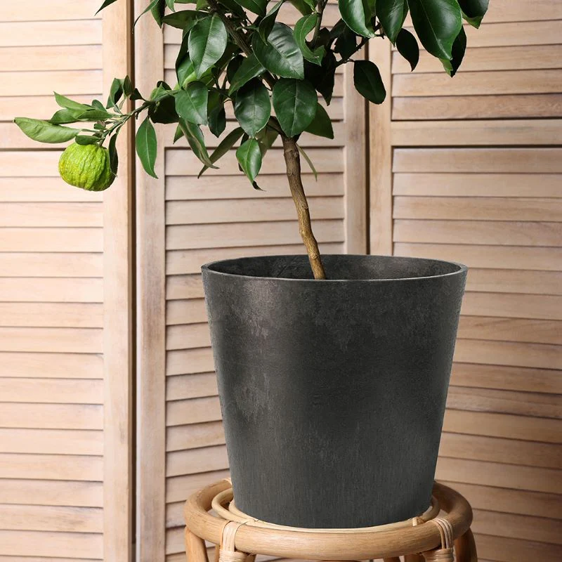 Octavia Recycled and Unbreakable Plant Pots 28cm Slate Twin Pack - Image 4