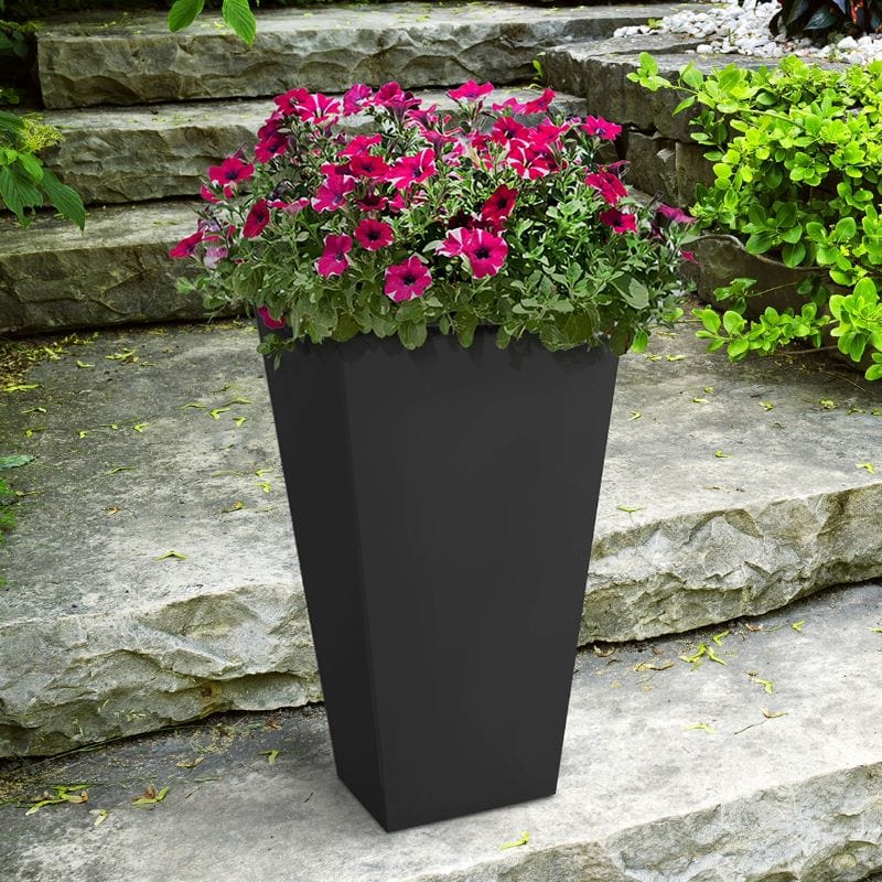 Sonata Recycled and Unbreakable Plant Pots 71cm Slate Twin Pack - Image 3